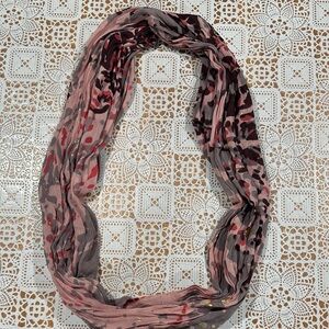 Charming Charlie Elegant Pink and Brown Scarf